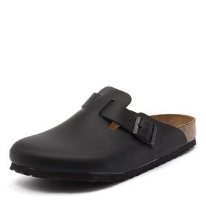 Birkenstock Leather Black Clogs